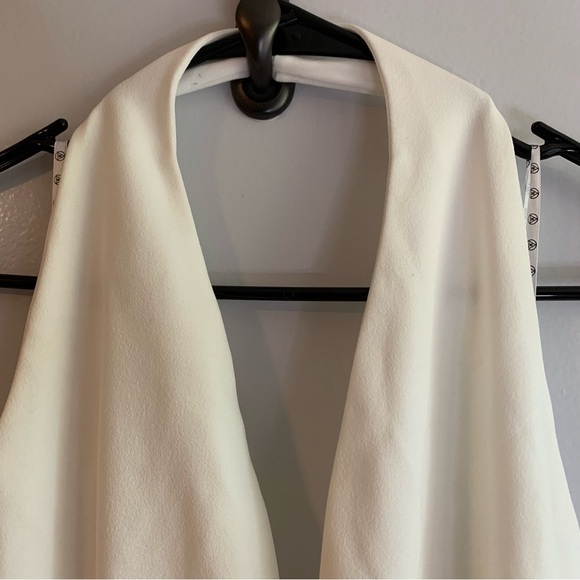 NWT Missguided White Plunge Neck Belted Midi Size 2 - Picture 9 of 13